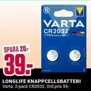 Varta - KNAPPCELLSBATTERI