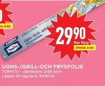 Toppits - UGNS-/GRILL-OCH FRYSFOLIE