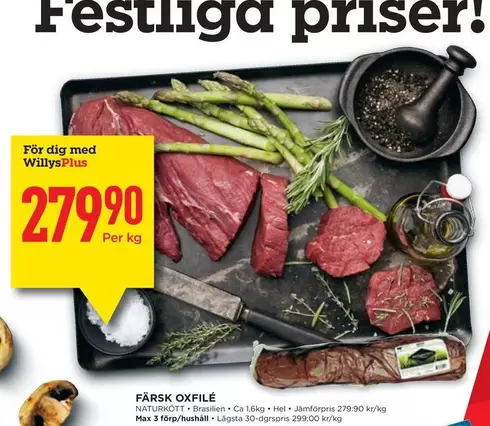 FÄRSK OXFILÉ