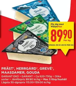 Garant - PRÄST, HERRGÅRD, GREVÉ, MAASDAMER, GOUDA