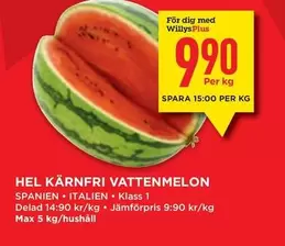 HEL KÄRNFRI VATTENMELON