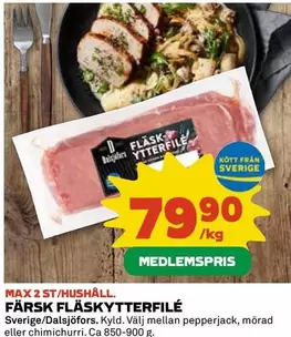 FÄRSK FLÄSKYTTERFILÉ