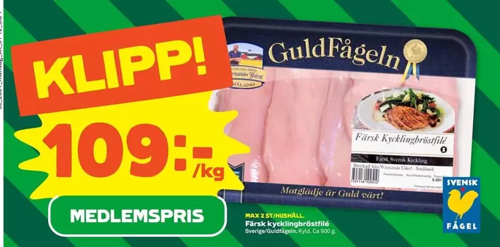 Guldfågeln - Färsk kycklingbröstfilé