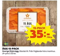 Stjärnägg - ÄGG 15-PACK