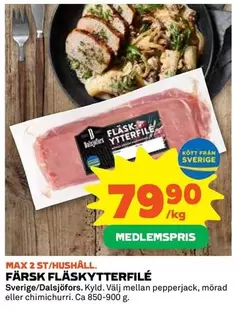 FÄRSK FLÄSKYTTERFILÉ