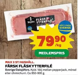FÄRSK FLÄSKYTTERFILÉ