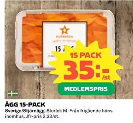 Stjärnägg - ÄGG 15-PACK