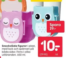 Snackslåda figurer i plast