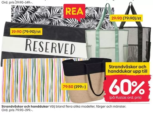 Strandväskor och handdukar