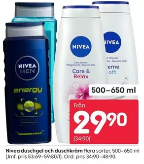 Nivea - duschgel och duschkräm