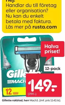 Gillette - rakblad, herr Mach3