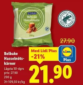 Hasselnöts- kärnor