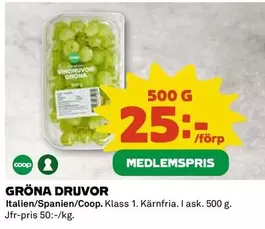 Coop - GRÖNA DRUVOR