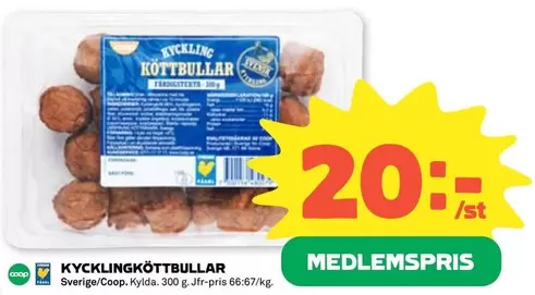 Coop - KYCKLINGKÖTTBULLAR