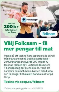 Coop - Välj Folksam - få mer pengar till mat