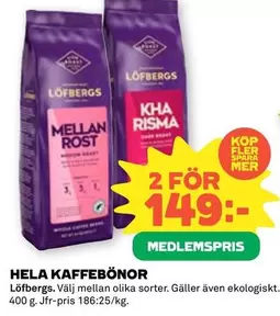 Mer - HELA KAFFEBÖNOR