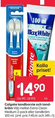 Colgate - tandborste och tandkräm
