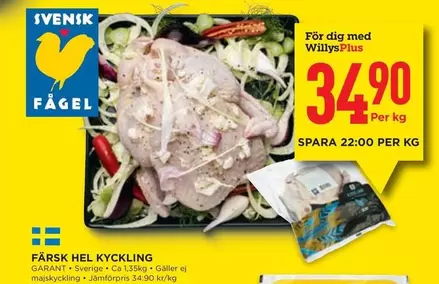 Garant - FÄRSK HEL KYCKLING