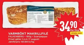 Falkenberg - VARMRÖKT MAKRILLFILÉ