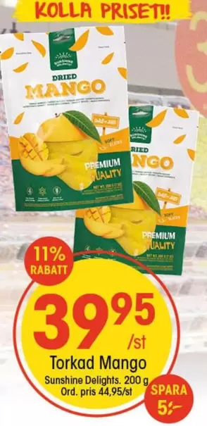 Torkad Mango