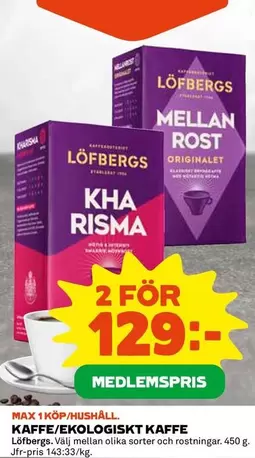 KAFFE/EKOLOGISKT KAFFE