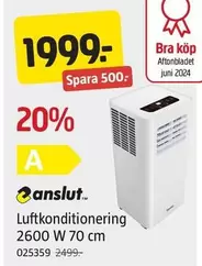 Luftkonditionering 2600 W 70 cm