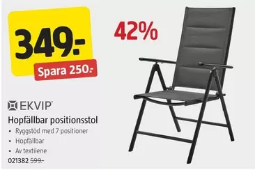 Hopfällbar positionsstol