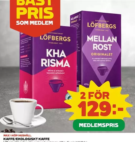 KAFFE/EKOLOGISKT KAFFE