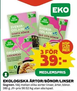 Gogreen - ÄRTOR/BÖNOR/LINSER