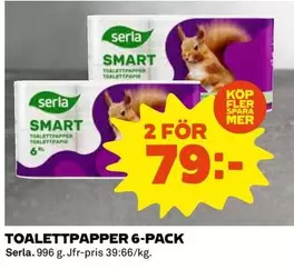 Serla - TOALETTPAPPER 6-PACK