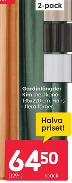 Gardinlängder Kim med kanal