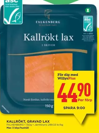 Falkenberg - KALLRÖKT, GRAVAD LAX