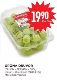 GRÖNA DRUVOR