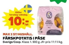 Coop - FÄRSKPOTATIS I PÅSE