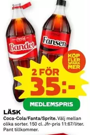 Mer - Coca-Cola, Fanta, Sprite