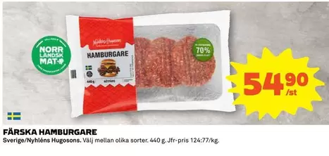 FÄRSKA HAMBURGARE