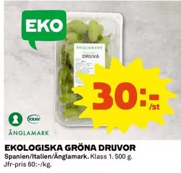 Änglamark - EKOLOGISKA GRÖNA DRUVOR