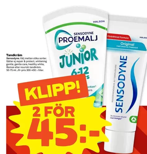 sensodyne - Tandkräm