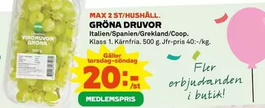 GRÖNA DRUVOR