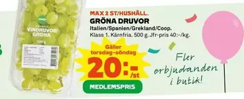 GRÖNA DRUVOR