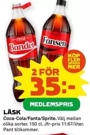 Mer - Coca-Cola, Fanta, Sprite