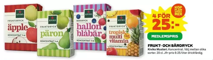 Kiviks - FRUKT- OCH BÄRDRYCK