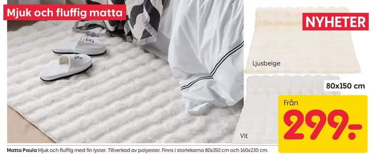 Mjuk och fluffig matta