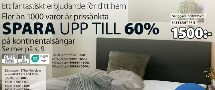 Mer - kontinentalsängar