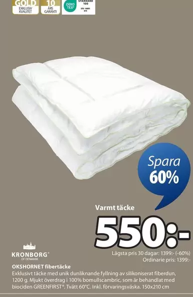 OKSHORNET fibertäcke