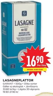 Garant - LASAGNEPLATTOR