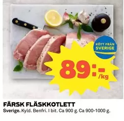 FÄRSK FLÄSKKOTLETT