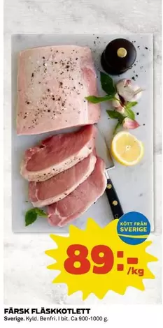 FÄRSK FLÄSKKOTLETT