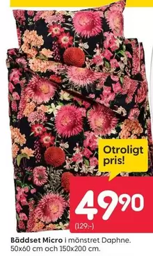 Bäddset Micro i mönstret Daphne