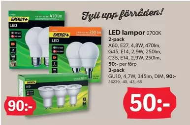 LED lampor 2700K